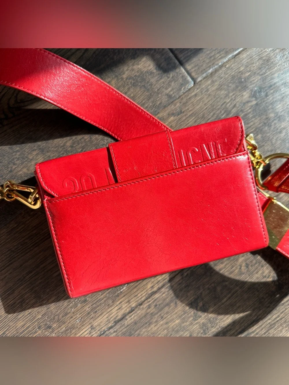 Christian Dior 30 Montaigne Box Shoulder Bag Red Leather - Picture 8 of 15